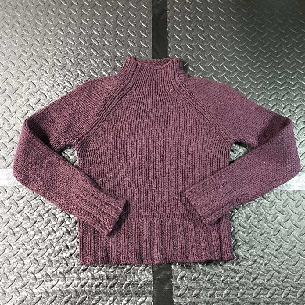 American Eagle Outfitters Sweater Womens Small Purple Wool Mock Neck Knit